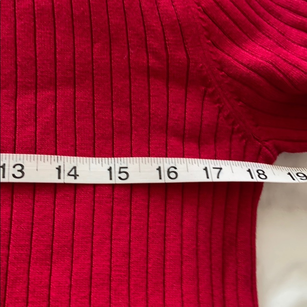 Talbots Red Ribbed Turtle Neck Sweater - image 6